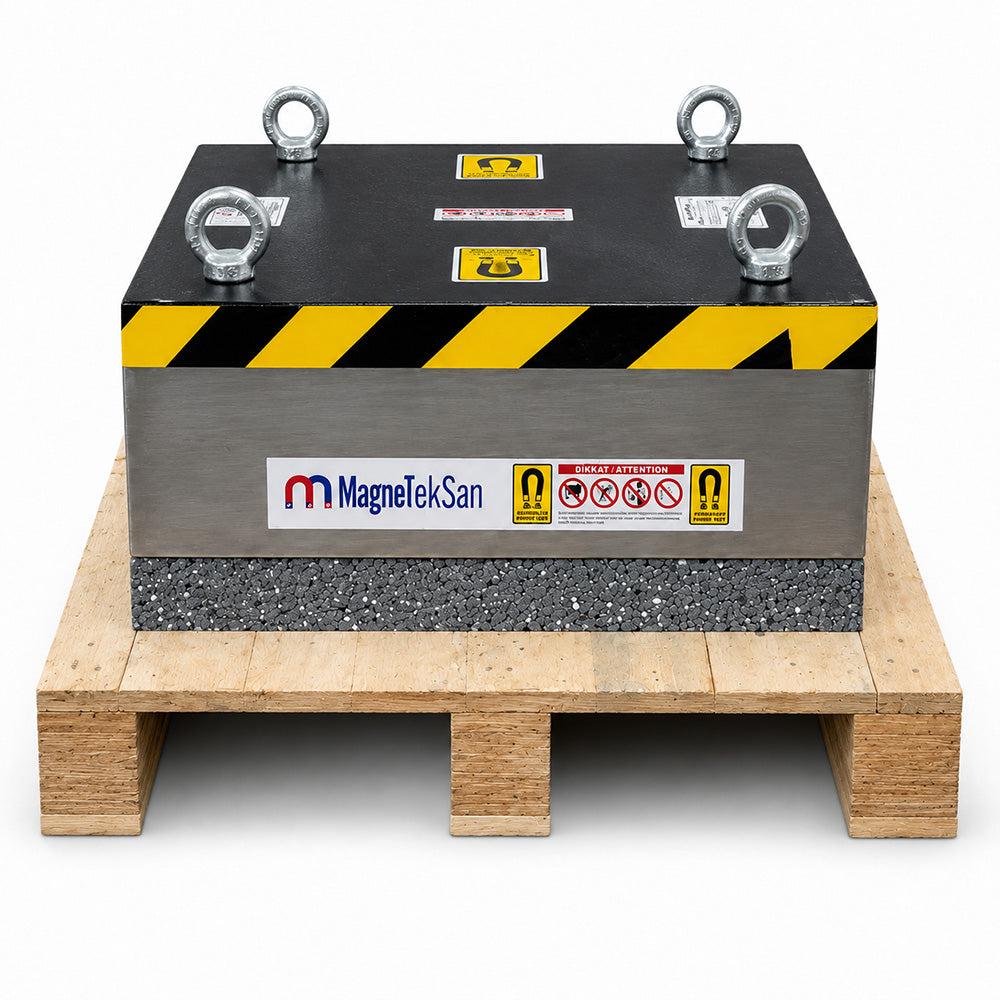 600x500x200 mm Suspended Ferrite Plate Magnet - Conveyor Belt Magnet