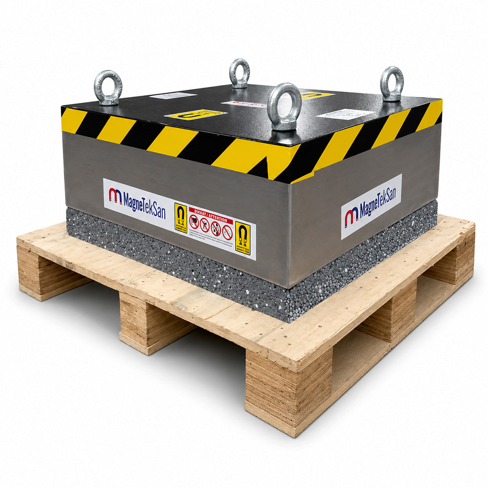 600x500x200 mm Suspended Ferrite Plate Magnet - Conveyor Belt Magnet