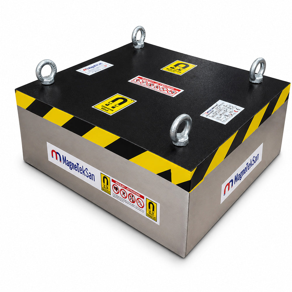 600x500x200 mm Suspended Ferrite Plate Magnet - Conveyor Belt Magnet