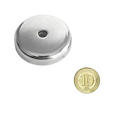 Ø60x15 mm Perforated Imbus-Connected Pot Magnet