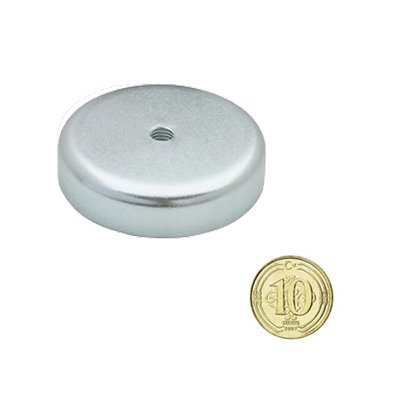 Ø60x15 mm Female Bolt Hole N35 Pot Magnet