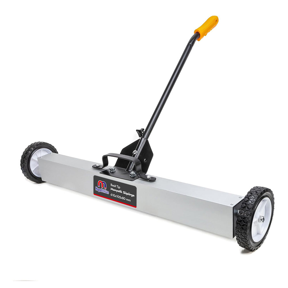 610x105x80 mm Magnetic Vacuum Cleaner - with Easy Release Mechanism - with Extendable Handle - Aluminum Chassis