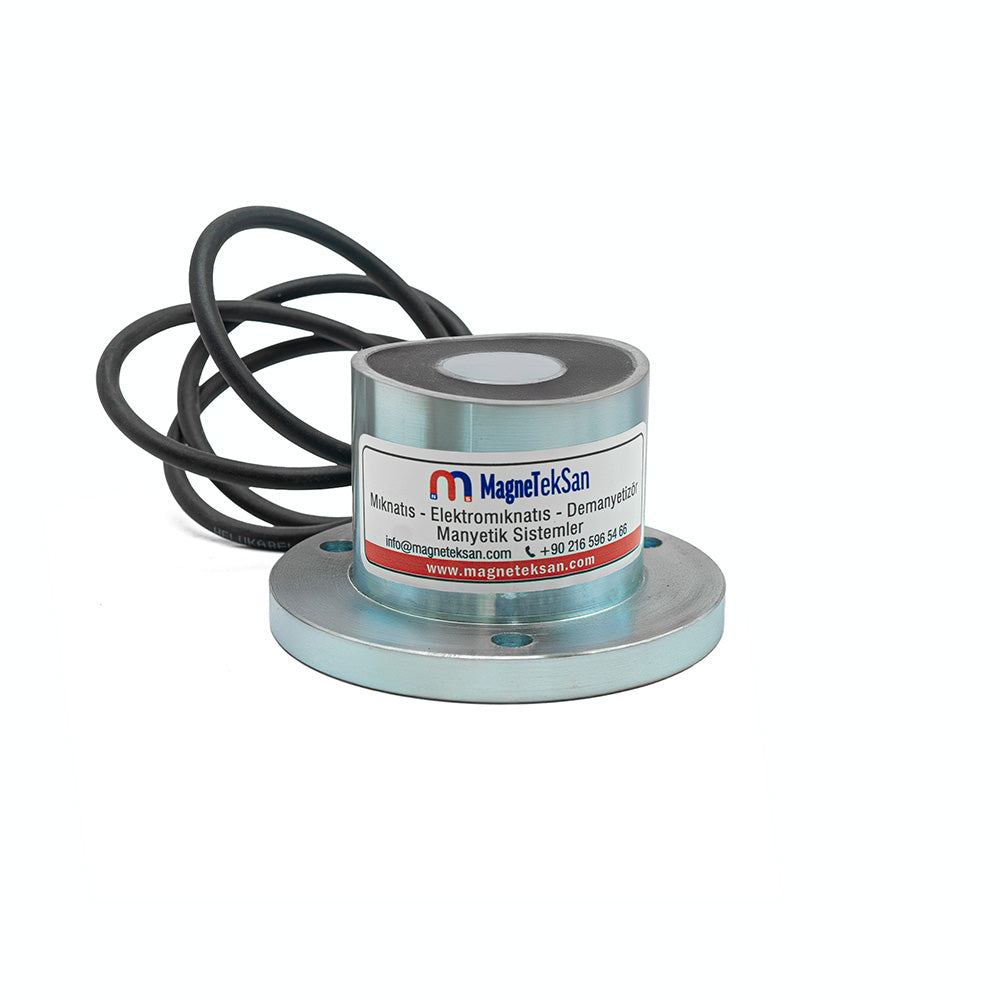 Ø63x58 mm Electromagnet – 3-Sided Cable Exit, High-Power Industrial Design