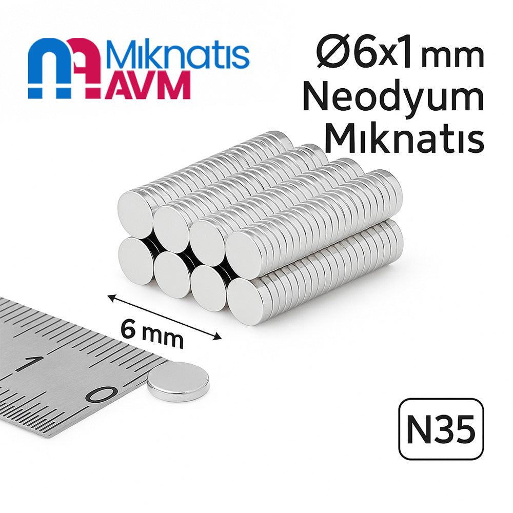 Ø6x1 mm Neodymium Magnet