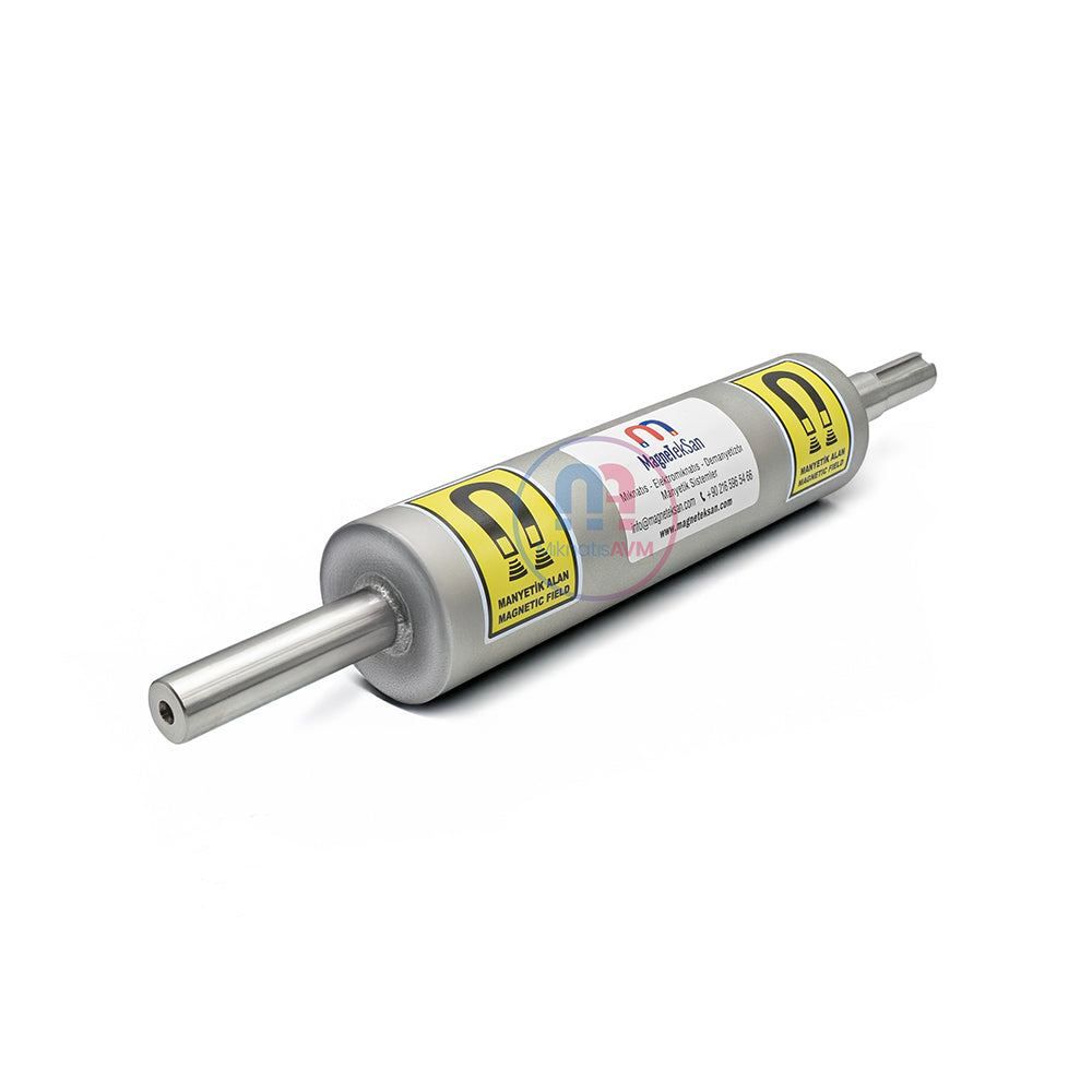 Ø76x300 mm Ferrite Drum Magnet – Compact Magnetic Metal Separator (Y-TM Series)