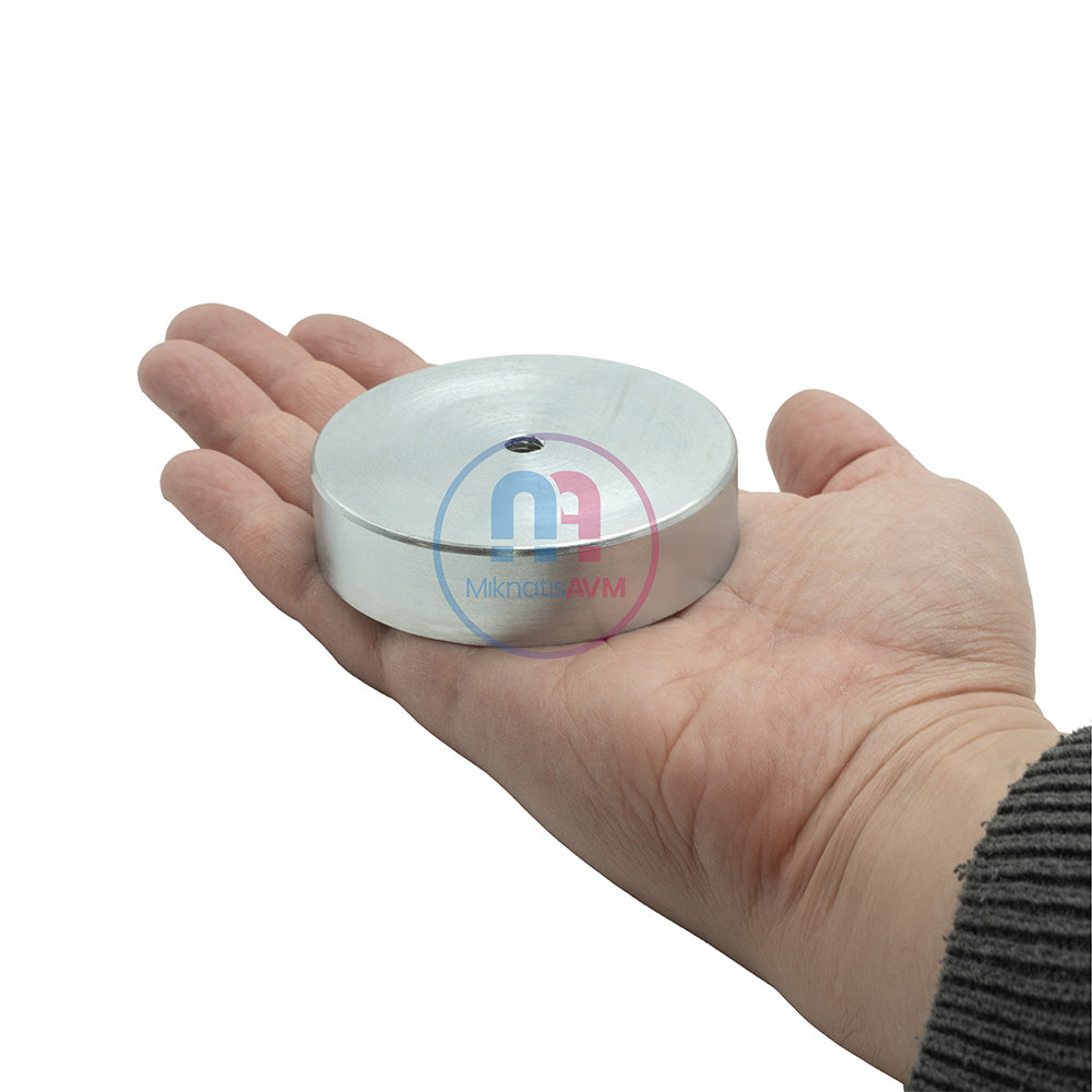 Ø80 mm M10 Female Threaded Ferrite Pot Magnet