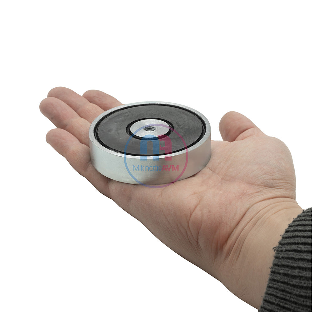 Ø80 mm M8 Female Threaded Ferrite Pot Magnet