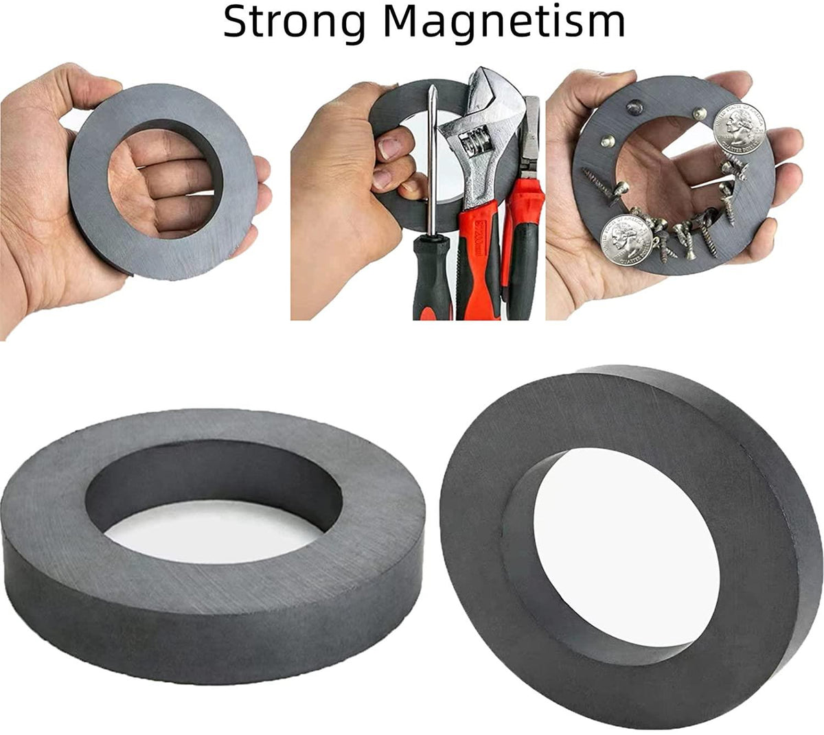 Ø100x60x15 mm Ferrite Ring Magnet