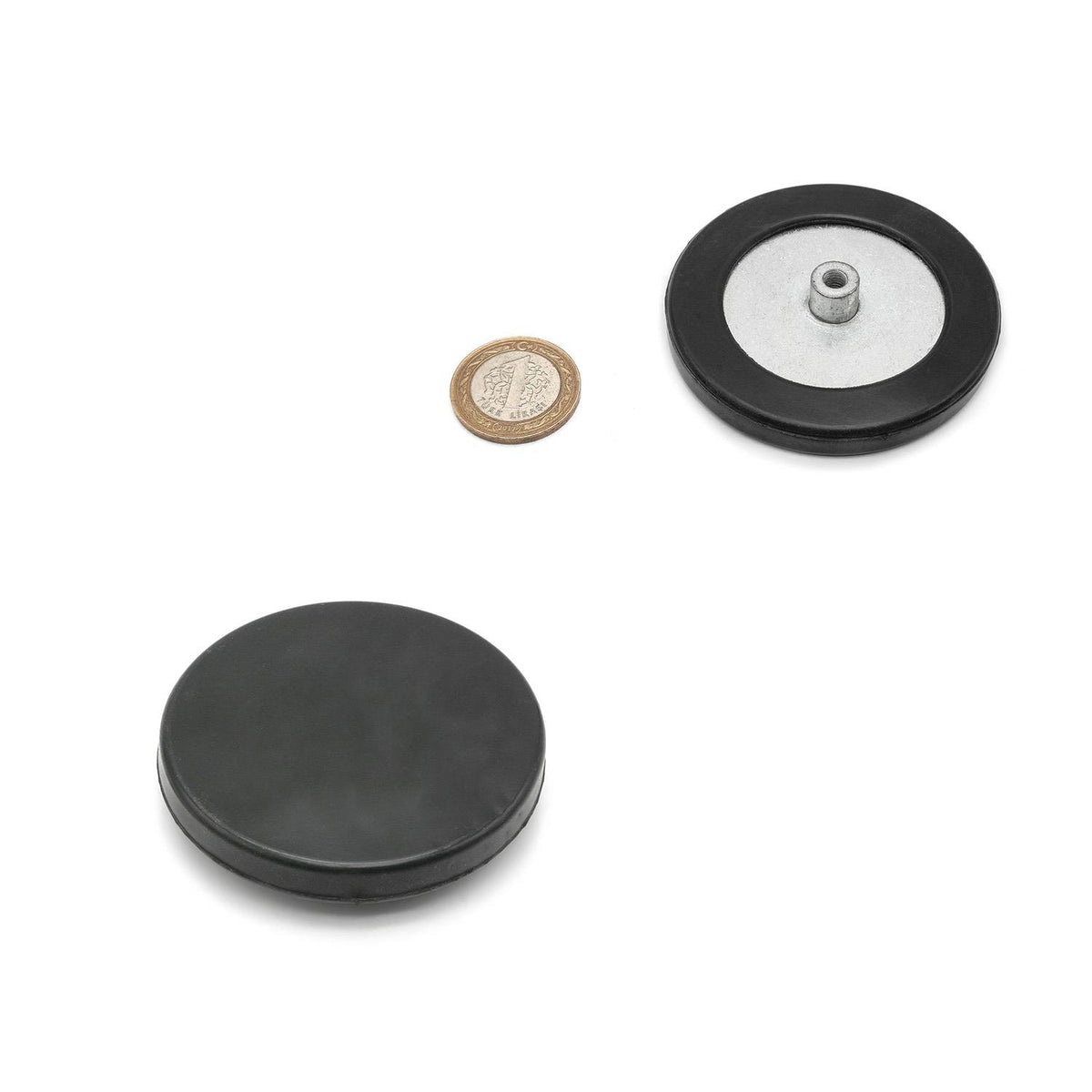 Ø66 mm Rubber Pot Magnet - N35 Neodymium