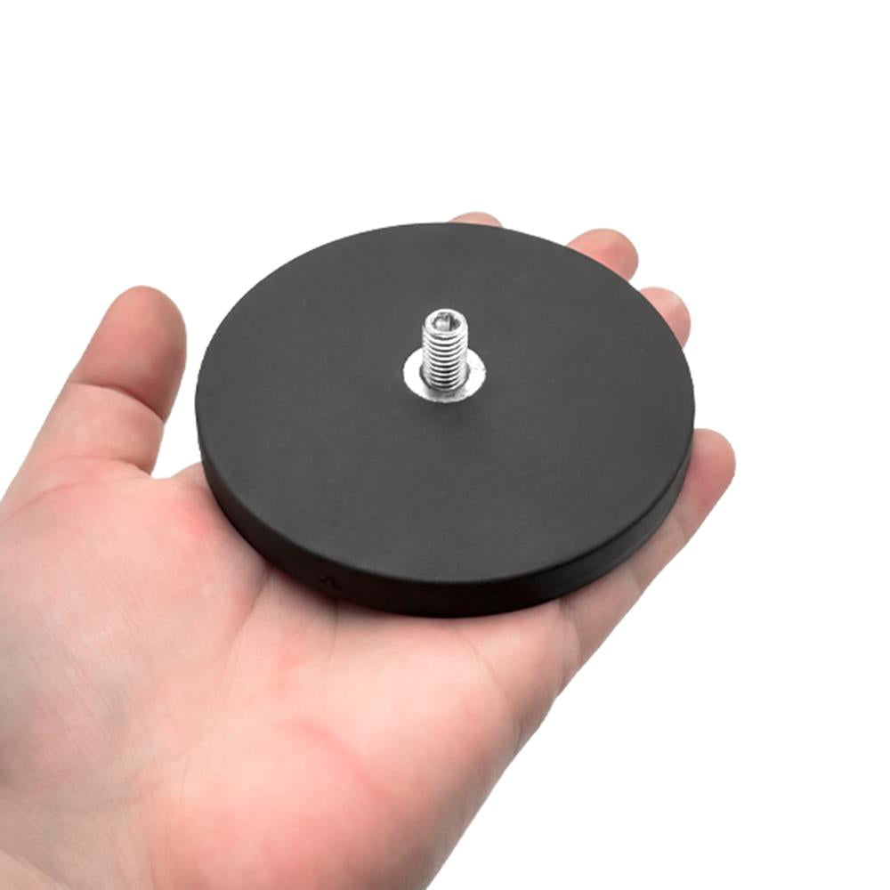 Ø88x10 mm Full Rubber Male Connector Neodymium Pot Magnet