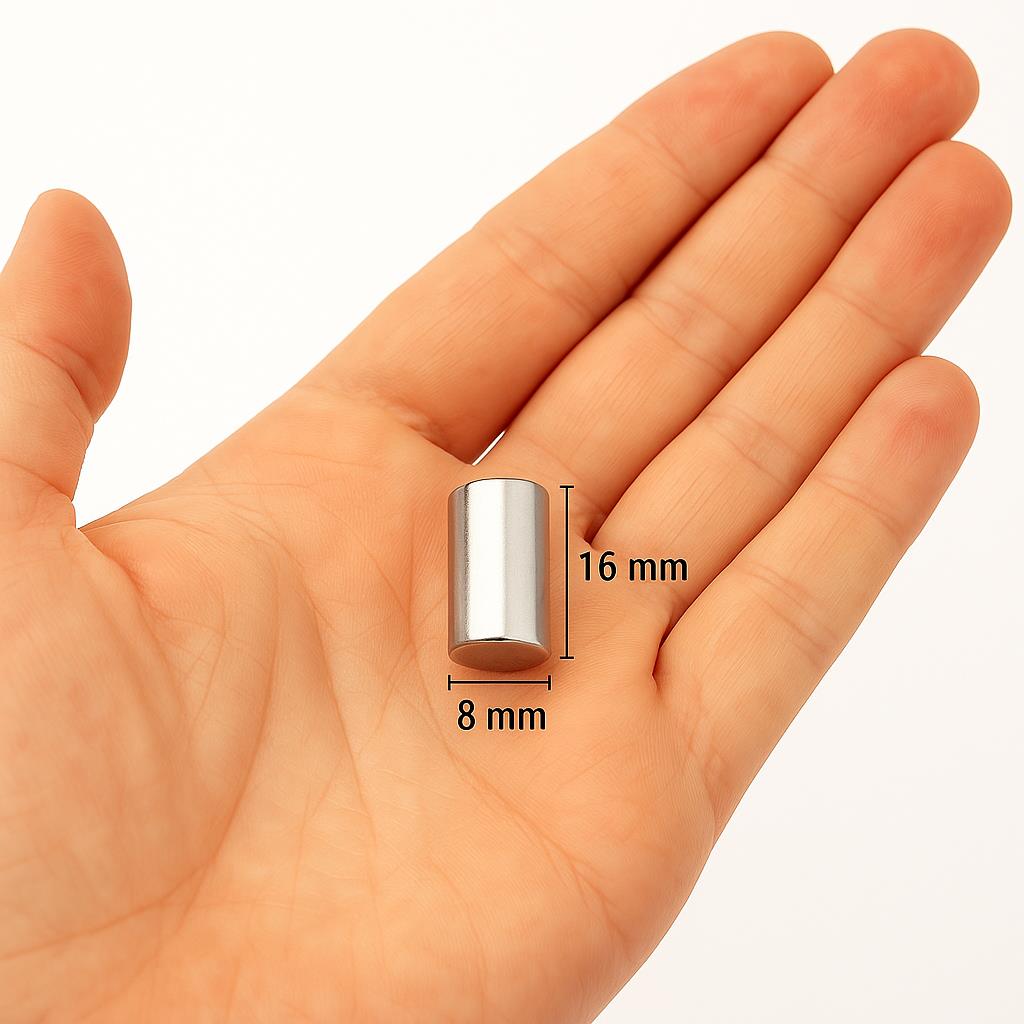 Ø8x16 mm Super Strong Neodymium Magnet