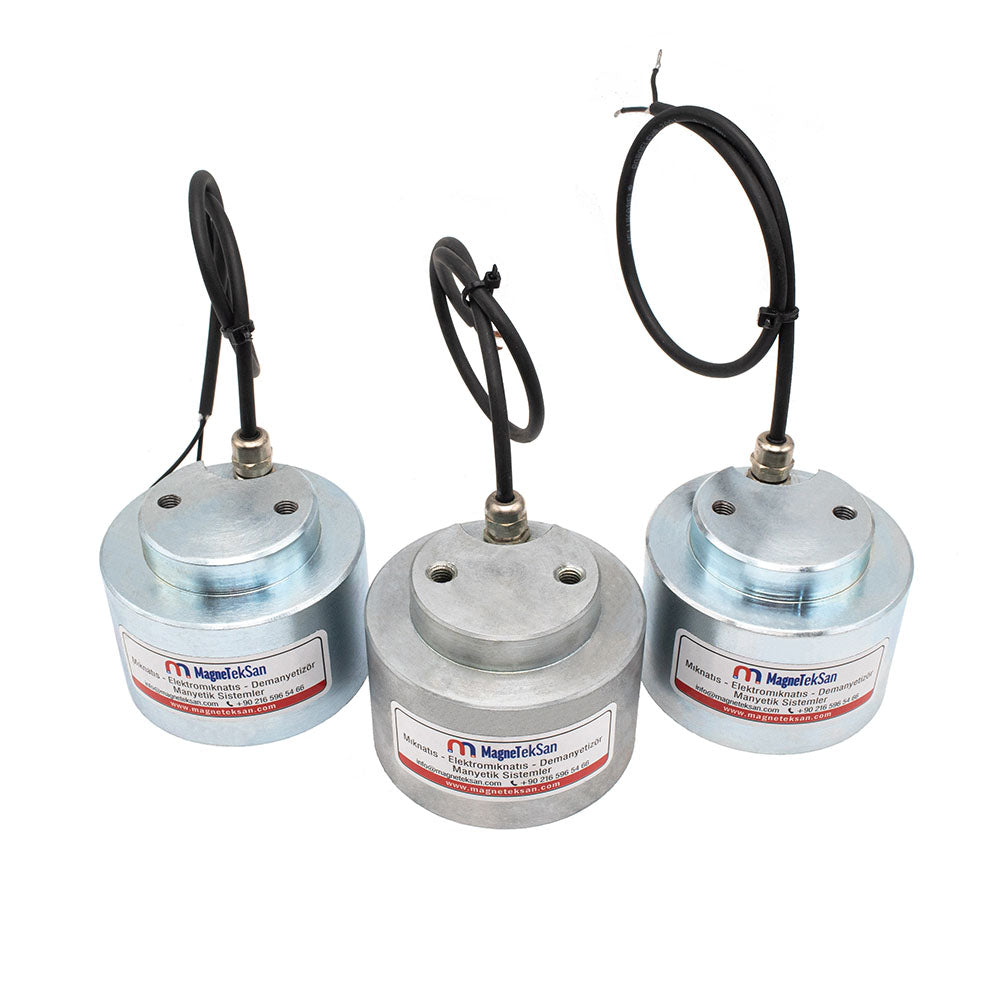 Ø90x55 mm Top-Mounted Female-Threaded Electromagnet