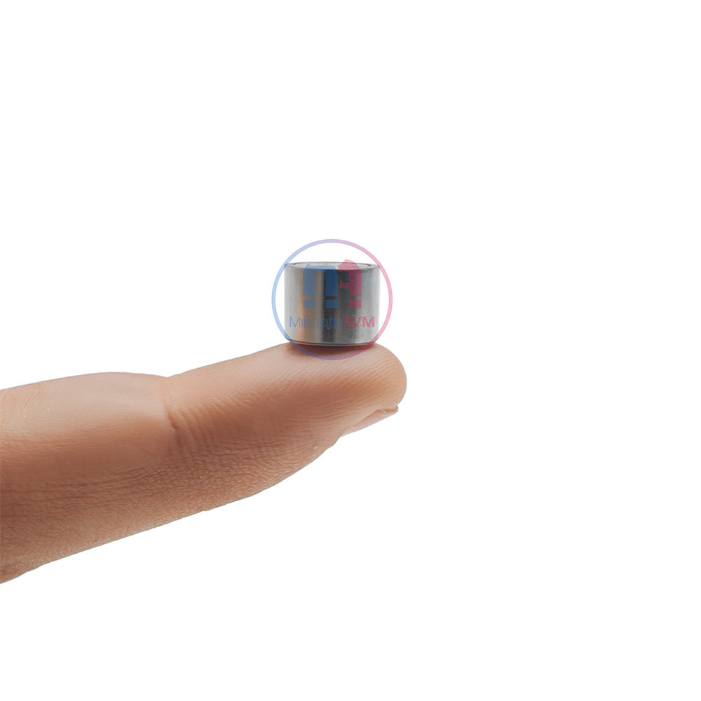 Ø10x8 mm Cylindrical Neodymium Magnet with Female Threaded Bolt Connection – M3x4 N35