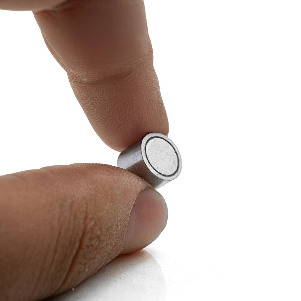 Ø10x8 mm Cylindrical Neodymium Magnet with Female Threaded Bolt Connection – M3x4 N35