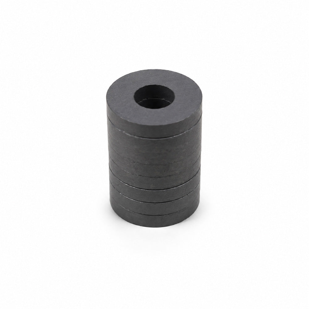 17 mm Outer Diameter, 7 mm Inner Diameter, 3 mm Thickness Y35 Ferrite Ring Magnet