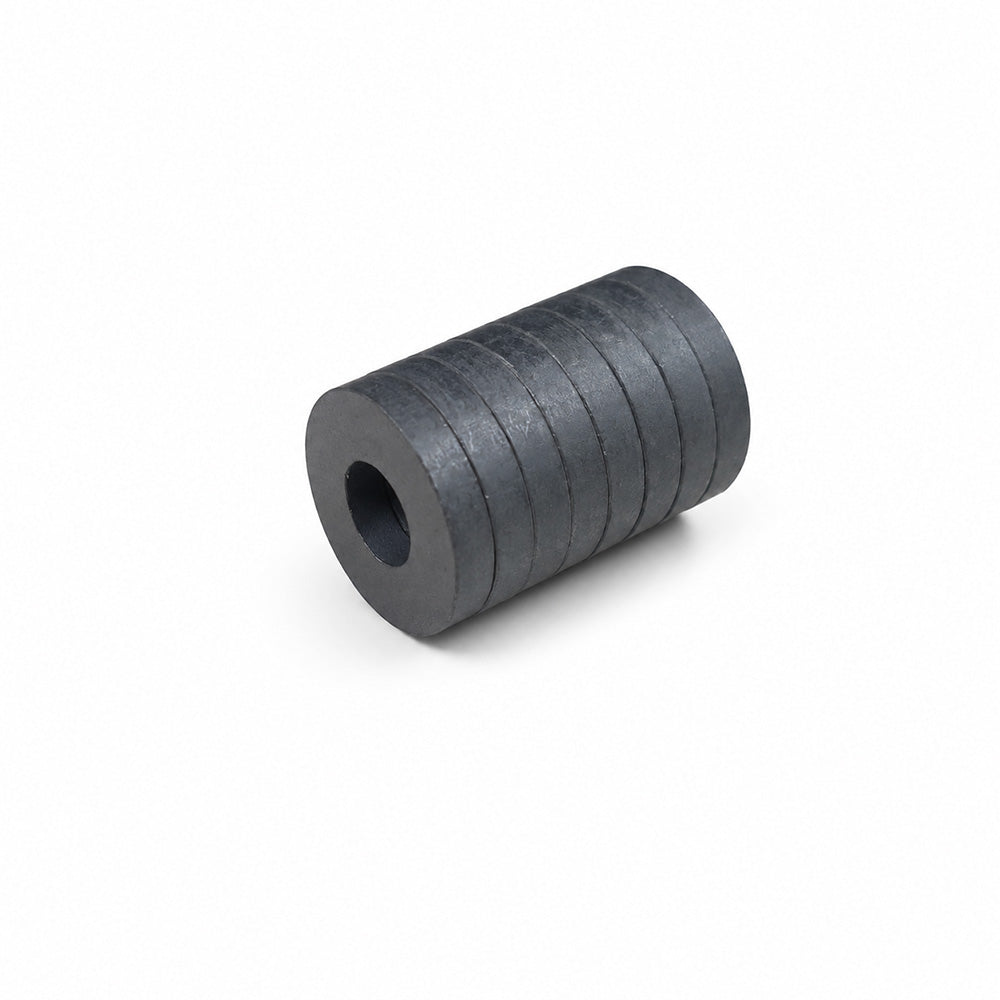 17 mm Outer Diameter, 7 mm Inner Diameter, 3 mm Thickness Y35 Ferrite Ring Magnet