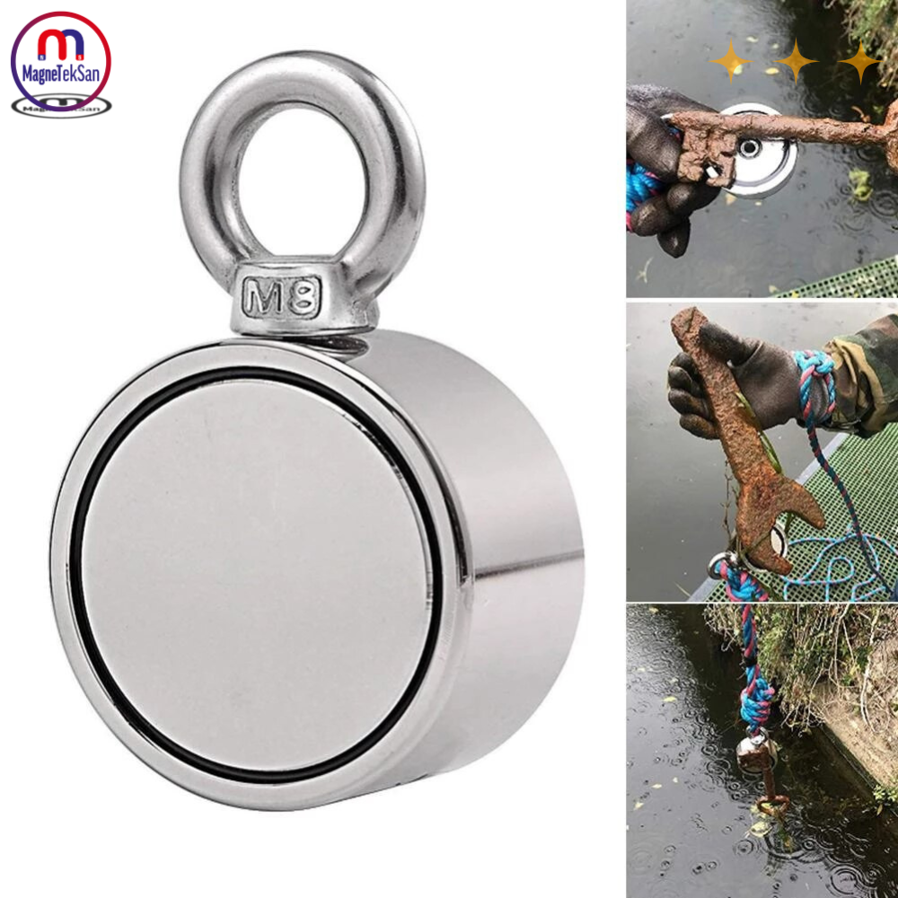 Ø70 mm Double-Sided Neodymium Fishing Magnet