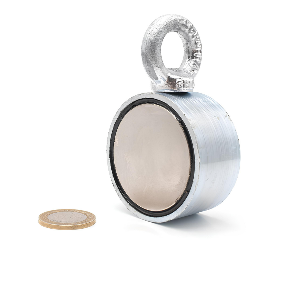 Double-Sided (Double-Sided) Pot Magnet Ø60 mm Fishing Magnet - 360° Attraction Force - 150-200 kg - Marine Magnet