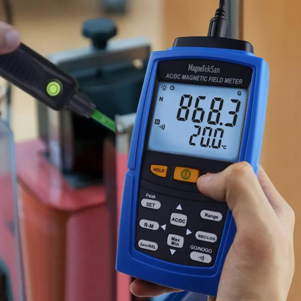 CM-028 USB Digital Gaussmeter – AC/DC Magnetic Field Measurement Device with External Sensor and Data Logger