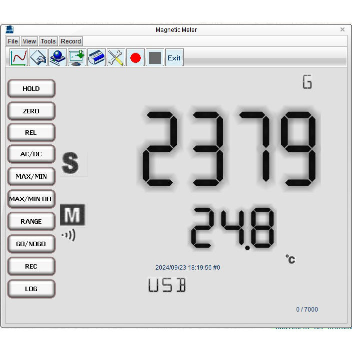 CM-028 USB Digital Gaussmeter – AC/DC Magnetic Field Measurement Device with External Sensor and Data Logger