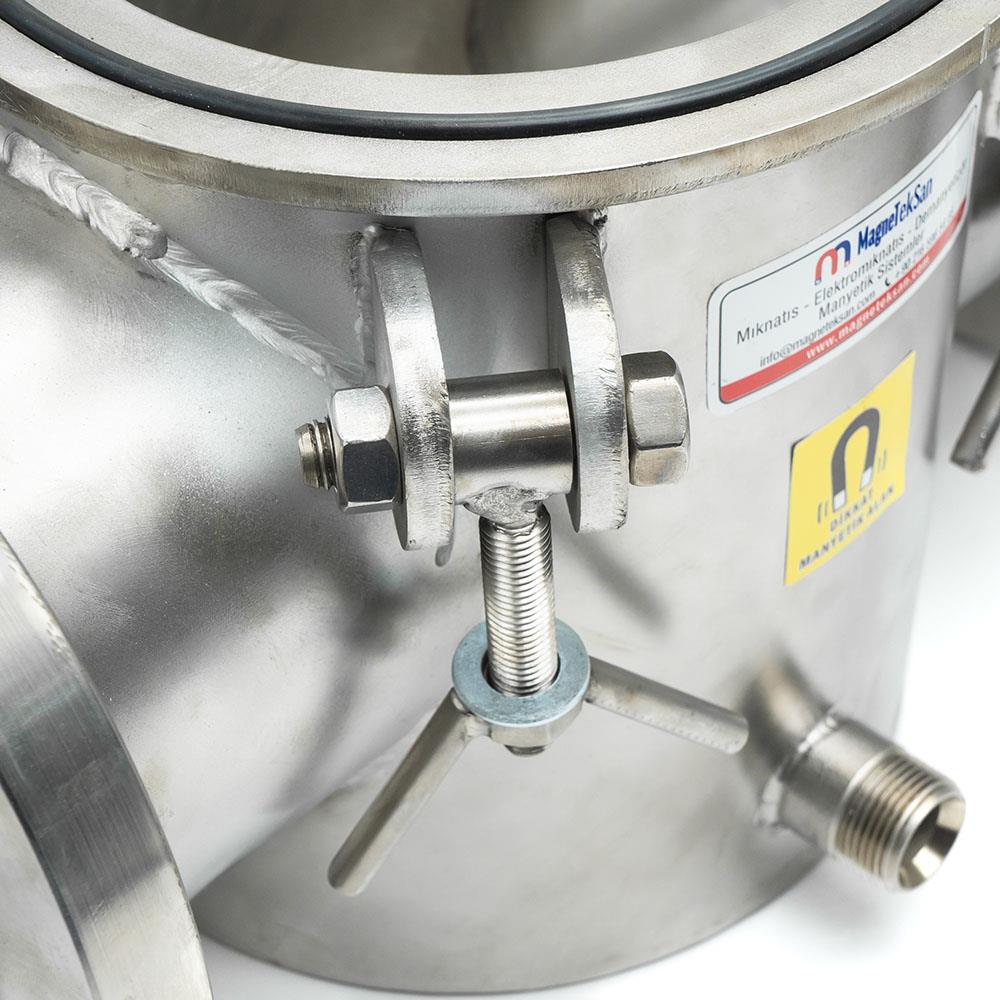 DN100 Magnetic Filter - 6 Bar - Food Safe - Stainless - 10,000 Gauss Power
