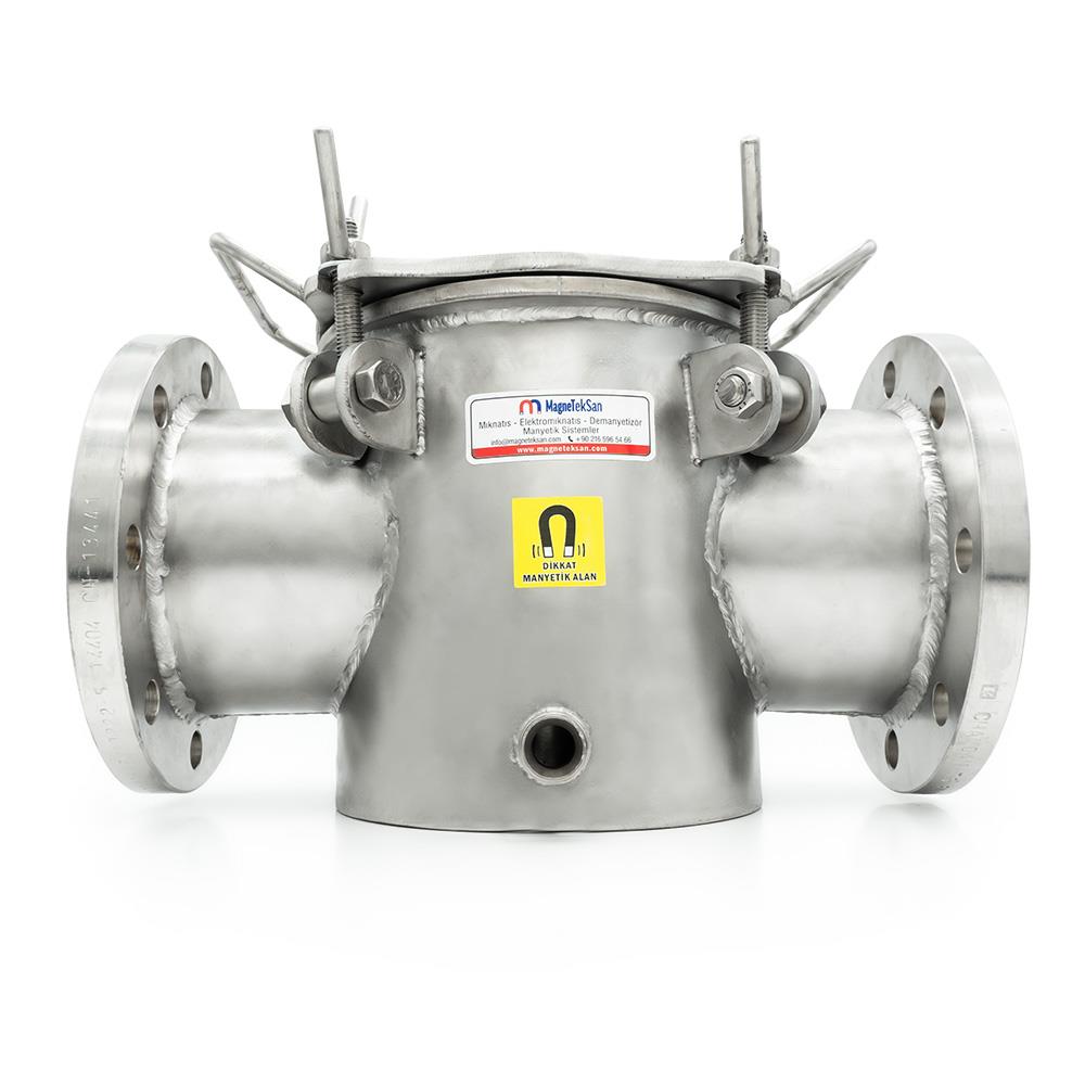 DN100 Magnetic Filter - 6 Bar - Food Safe - Stainless - 10,000 Gauss Power