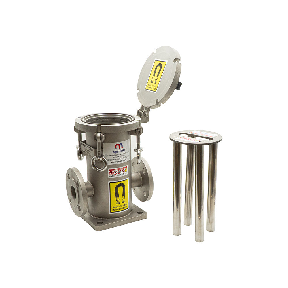 DN40 Ø25×290 mm Neodymium Magnetic Filter for Liquid Lines in Iron and Steel Facilities – High Pressure Resistance up to 12 Bar