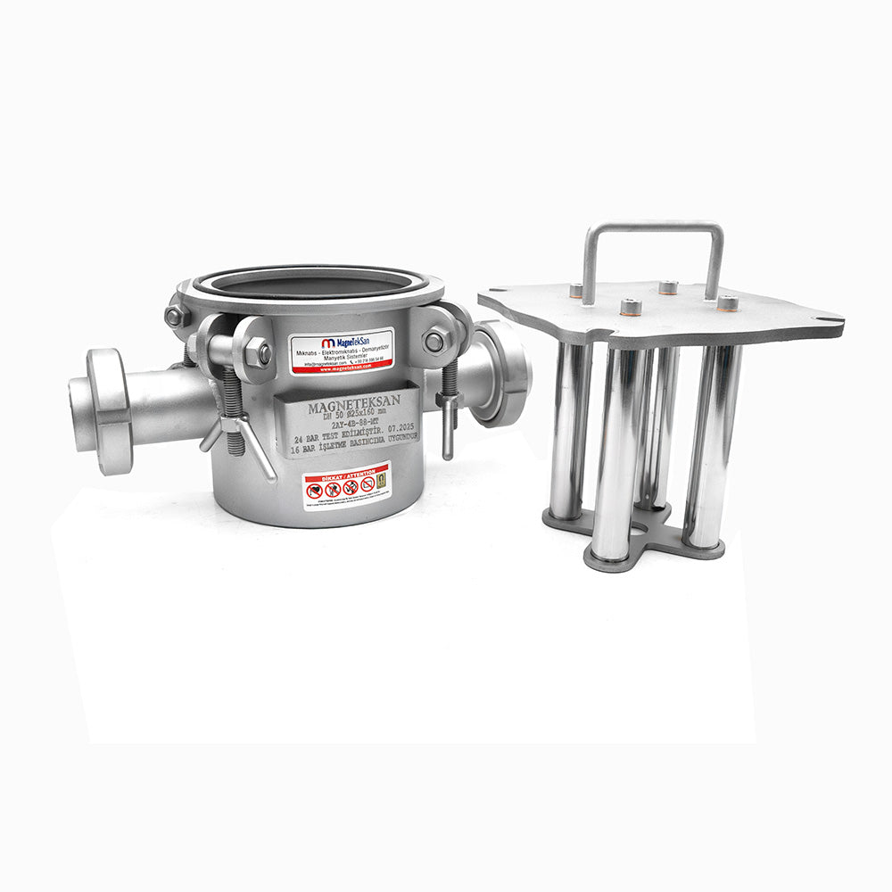 DN50 Ø25x160 mm Neodymium Magnetic Filter – High Gauss Power, Food Grade