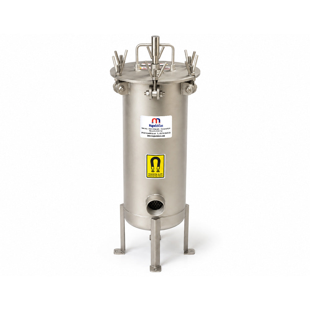 Neodymium Magnetic Filter for Chocolate Lines – DN50, Easy-Clean, with Ø25 × 290 mm Neodymium Magnetic Rods