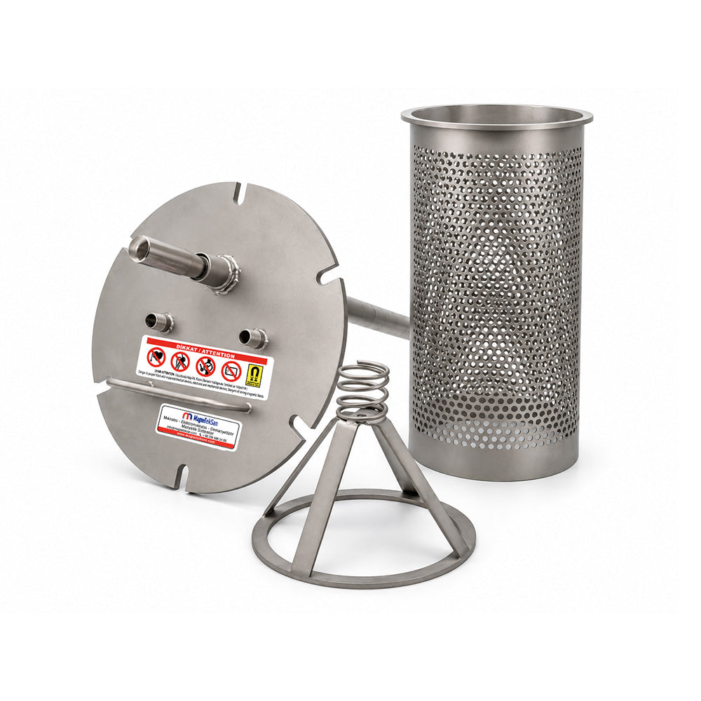 Neodymium Magnetic Filter for Chocolate Lines – DN50, Easy-Clean, with Ø25 × 290 mm Neodymium Magnetic Rods