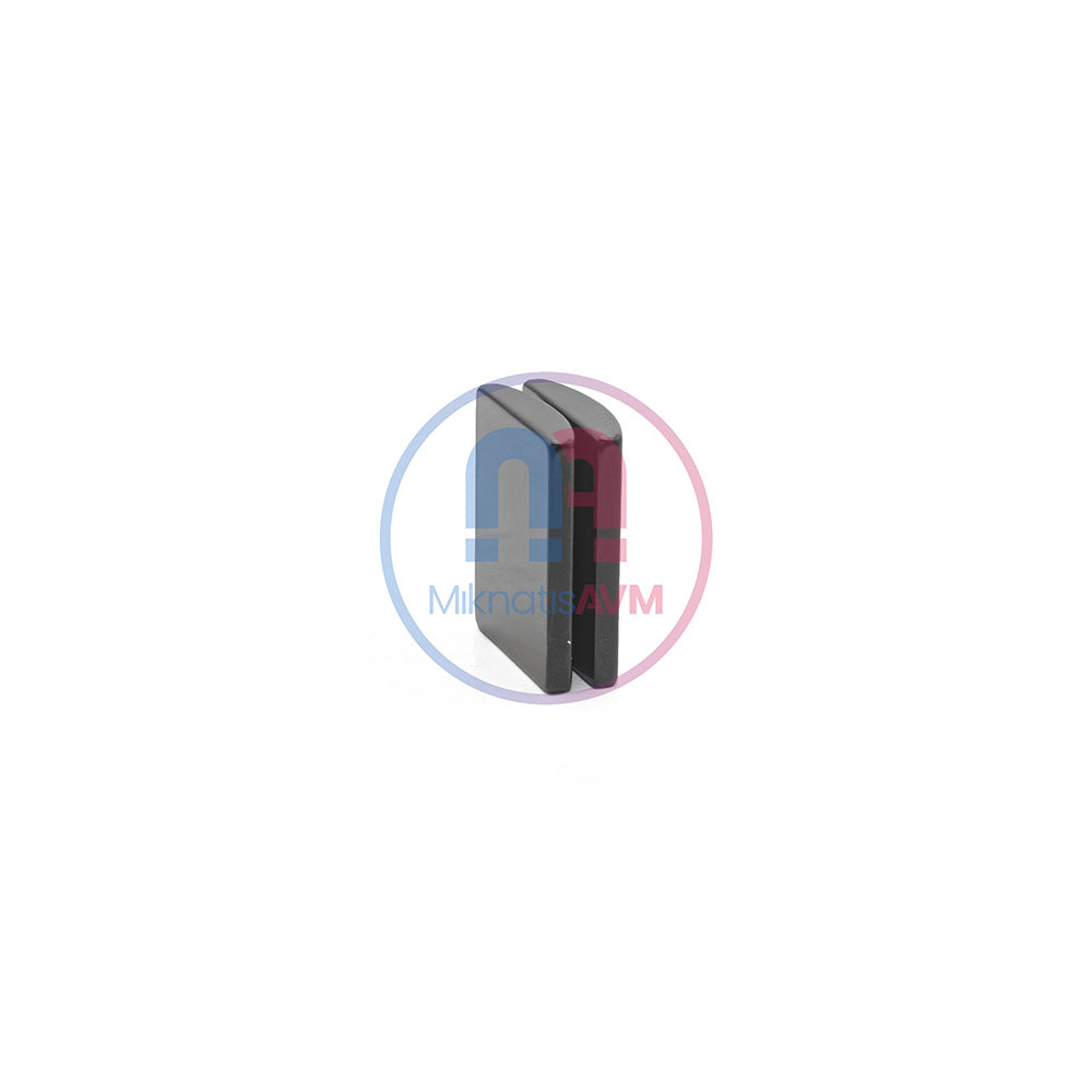 29x25.1xR30x5.5 mm N45UH Epoxy-Coated Neodymium Arc Magnet - 180°C Resistance