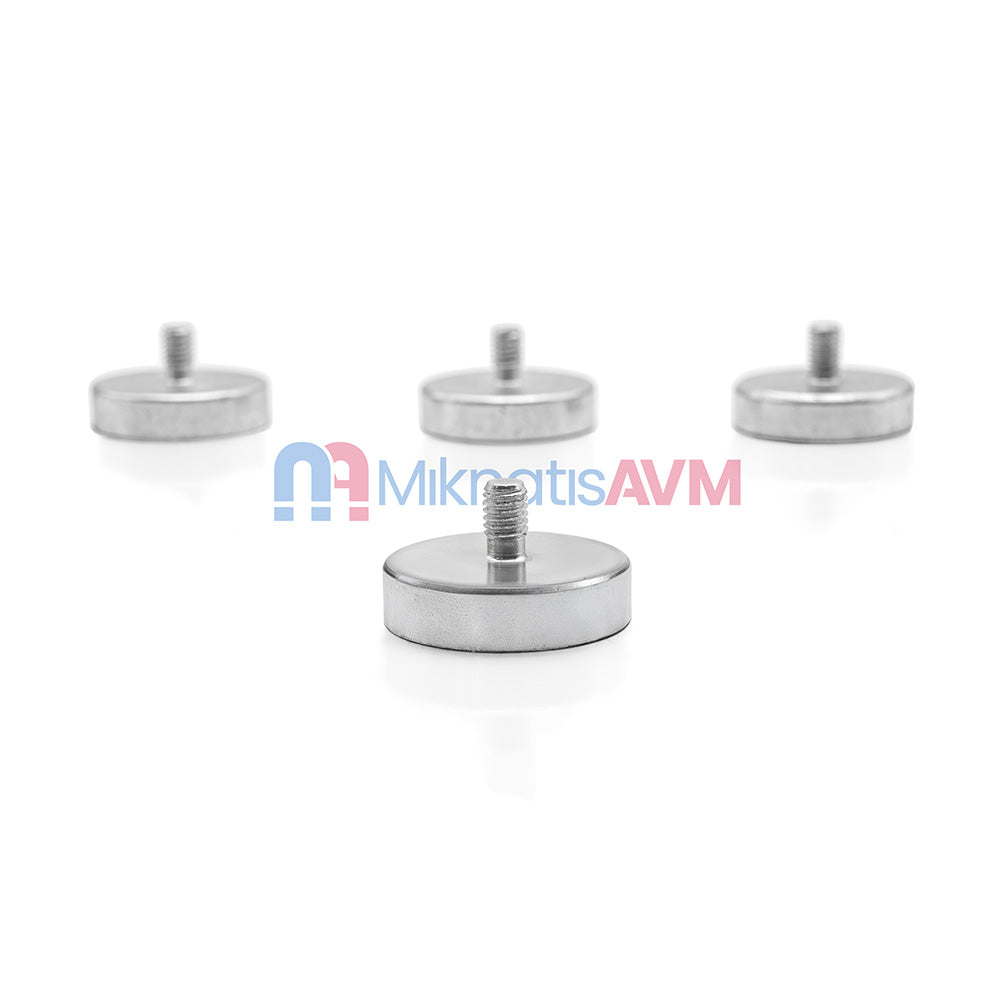 Ø32x8 mm M6x10 Male Connector Neodymium Pot Magnet
