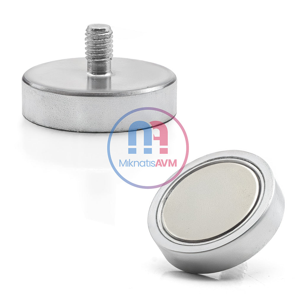 Ø32x8 mm M6x10 Male Connector Neodymium Pot Magnet