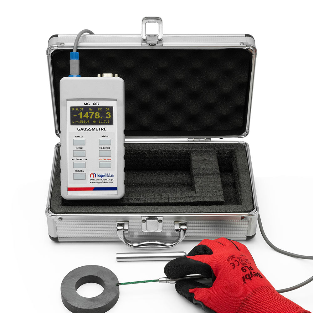 MG-607 Digital Gaussmeter - Professional Magnetic Field Measurement Device – Color Display, 0.1 Gauss Accuracy, Digital Gaussmeter & Tesla Meter