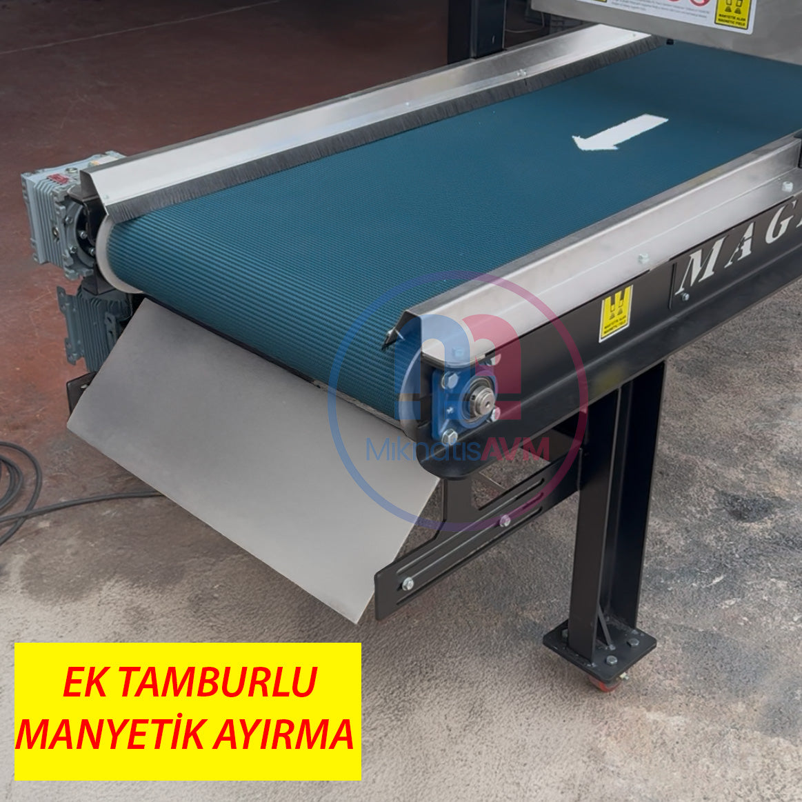 2000x600x900 mm Conveyor-Mounted Hanger-Type Plate Magnet and Drum Magnetic Separator – High-Efficiency Metal Separator