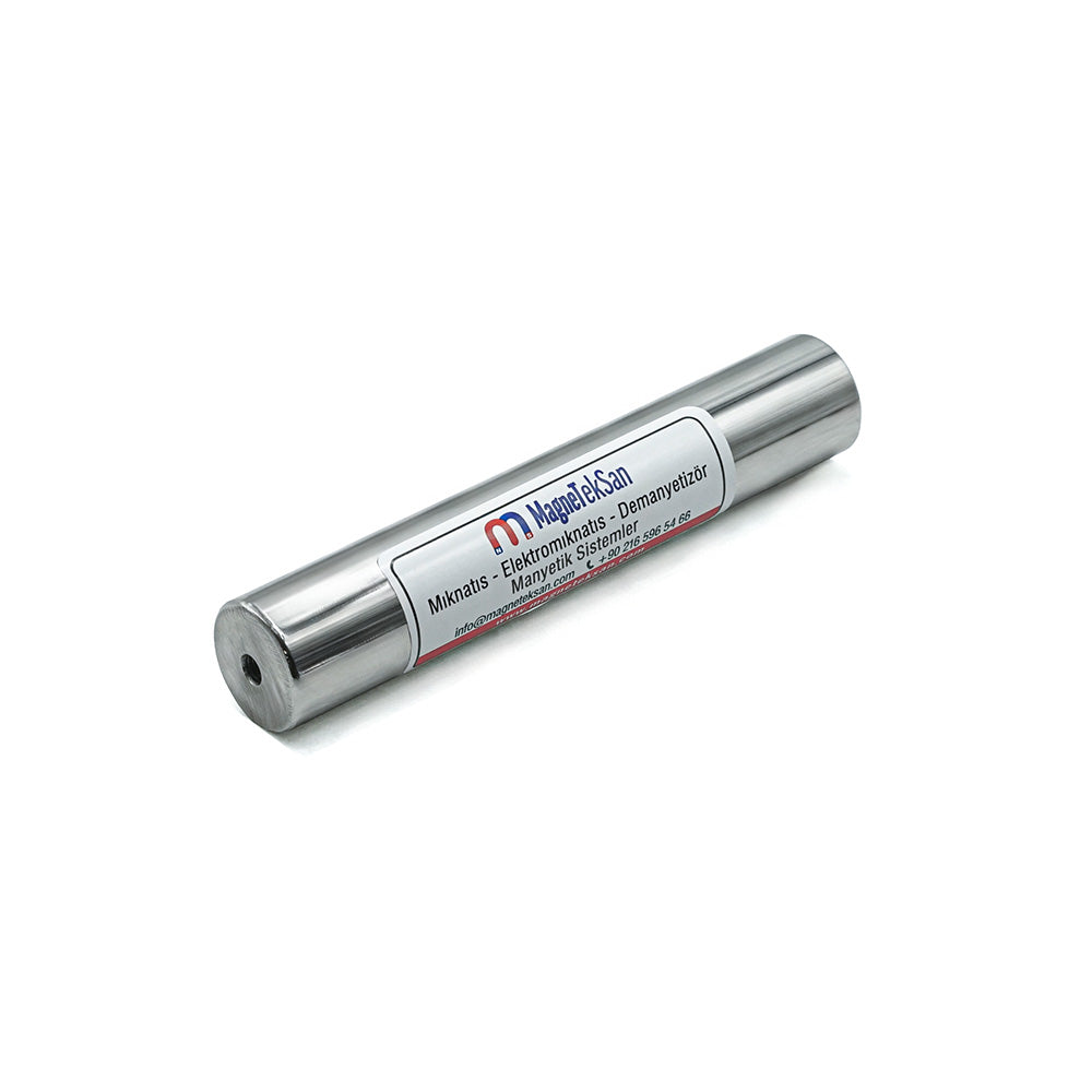 Ø25x140 mm Neodymium Bar Magnet for Nut Processing Lines – M6 Threaded, 80°C Heat Resistant
