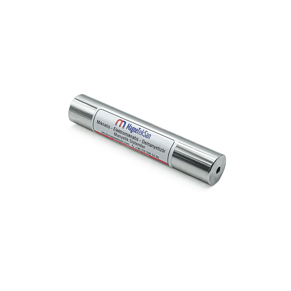 Ø25x140 mm Neodymium Bar Magnet for Nut Processing Lines – M6 Threaded, 80°C Heat Resistant