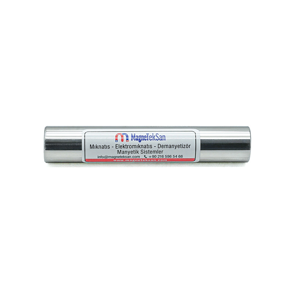 Ø25x140 mm Neodymium Bar Magnet for Nut Processing Lines – M6 Threaded, 80°C Heat Resistant