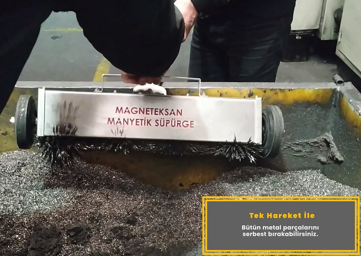 Industrial Magnetic Sweeper - Nail, Metal Collection, Scrap Yard Magnet