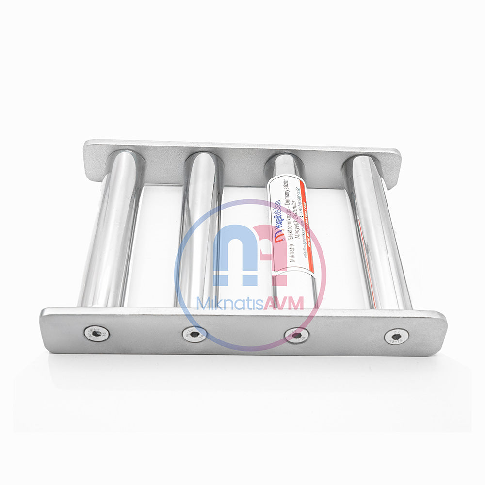 Neodymium Grid Magnet – 4-Bar Magnetic Grid Separator for PE/IBC Plastic Granules, 150°C Temperature Resistance