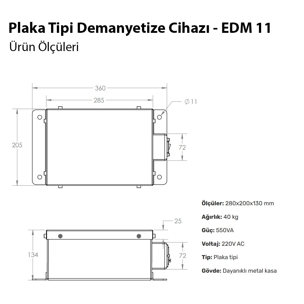 550VA-220V Plate Type Demagnetization Device - Magnetic Removal Unit for Machining and Pre-Measurement