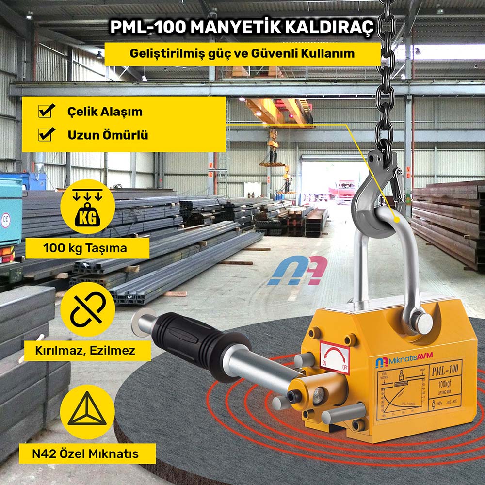 PML-100 Magnetic Lifter - 100 KG