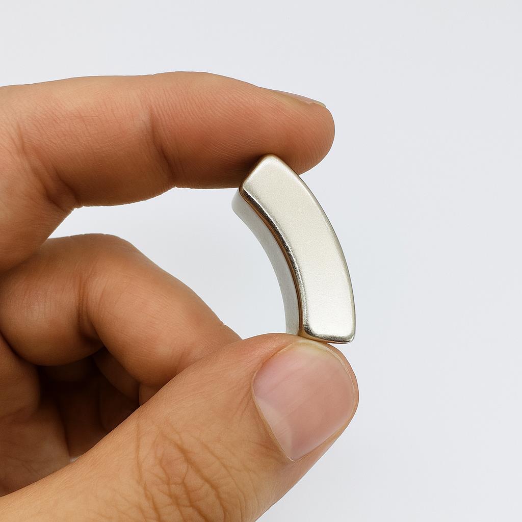 R25XR29X15X53.2X6 MM HALF-MOON SHAPED N42 Neodymium Magnet