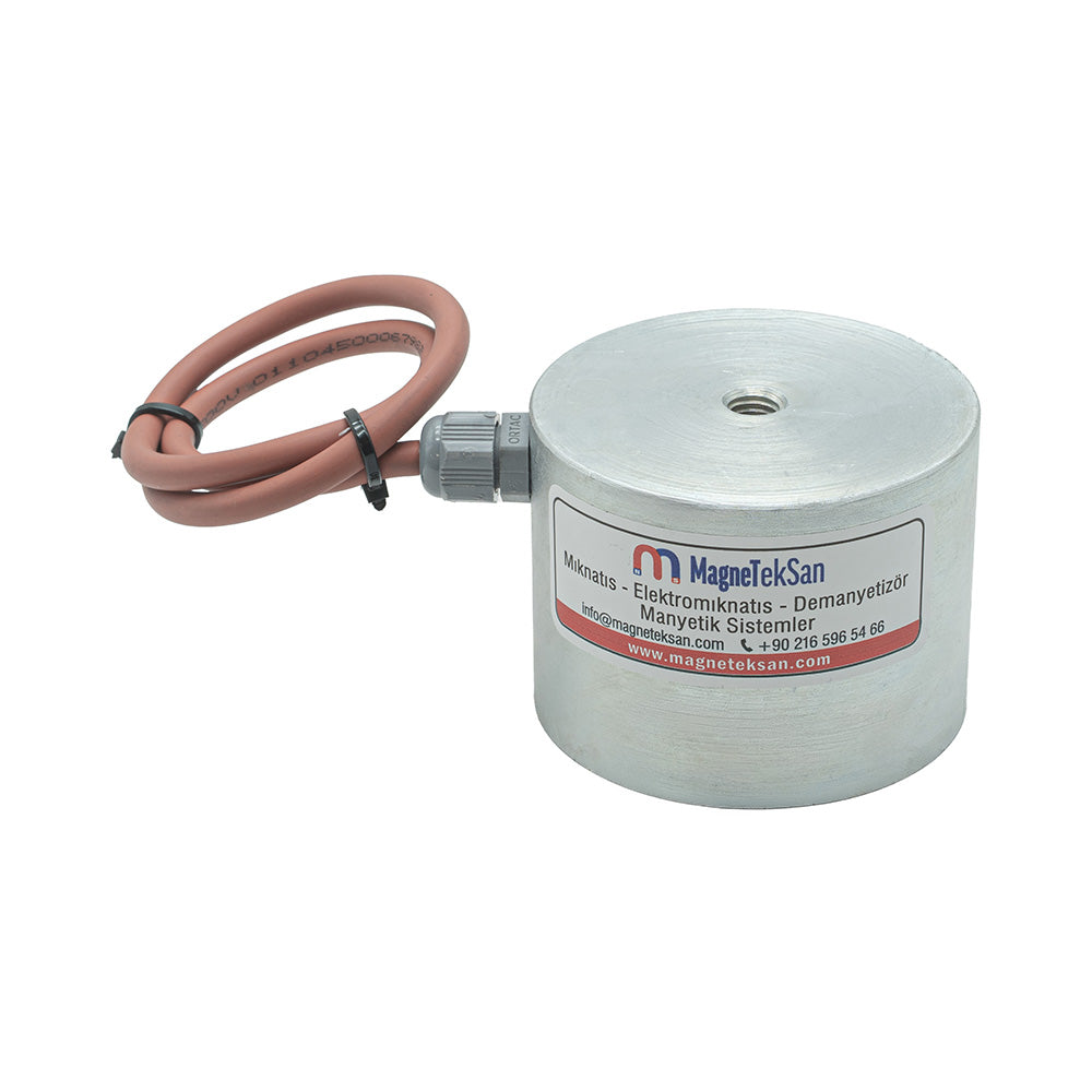 Ø80x60 Electromagnet for Robotic Arms 100V DC Powerful Magnetic Holder