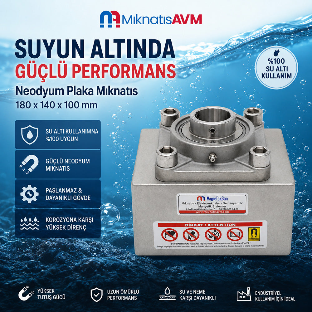Neodymium Plate Magnet for Underwater Use – Fully Sealed